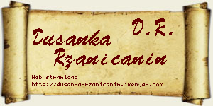 Dušanka Ržaničanin vizit kartica